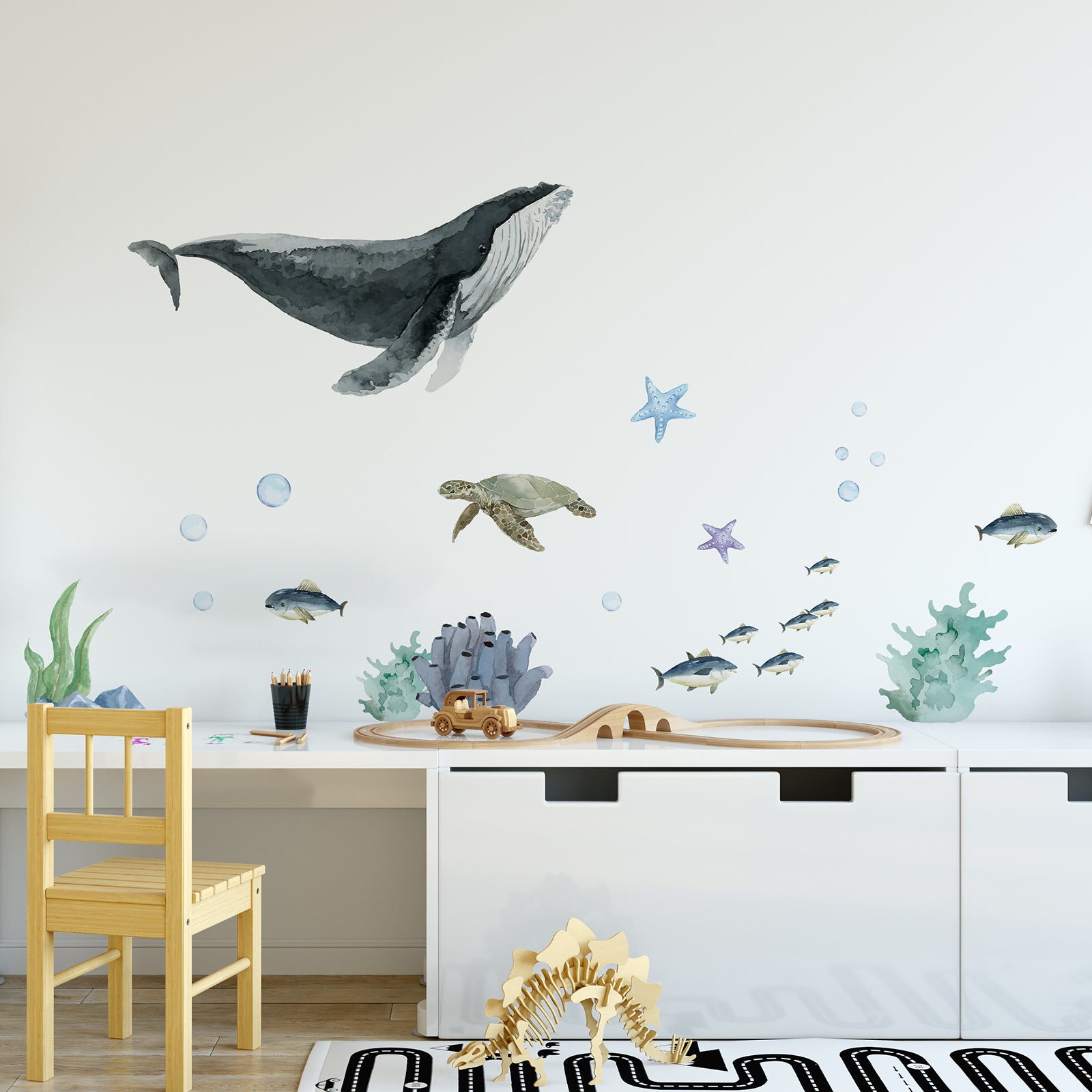 Marine Animals Peel and Stick Wall Decal
