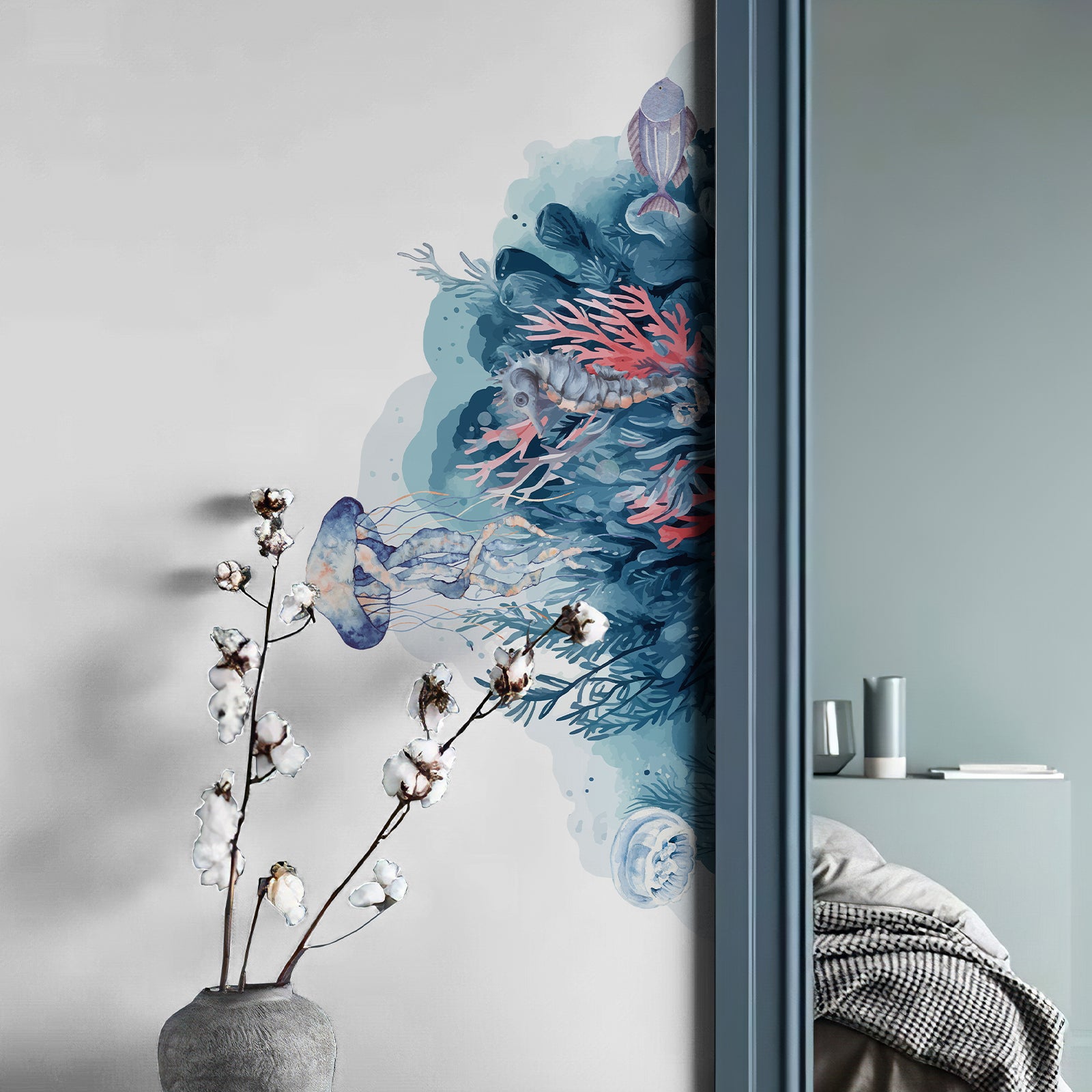 Underwater Scene Peel and Stick Wall Decal