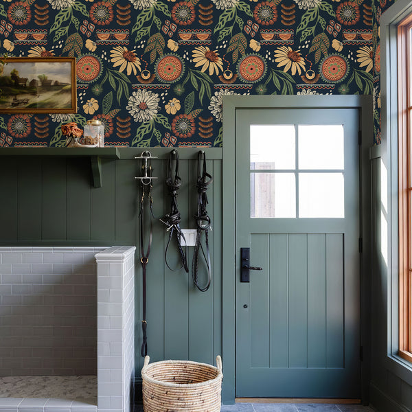 Boho Sun Flora Tapete