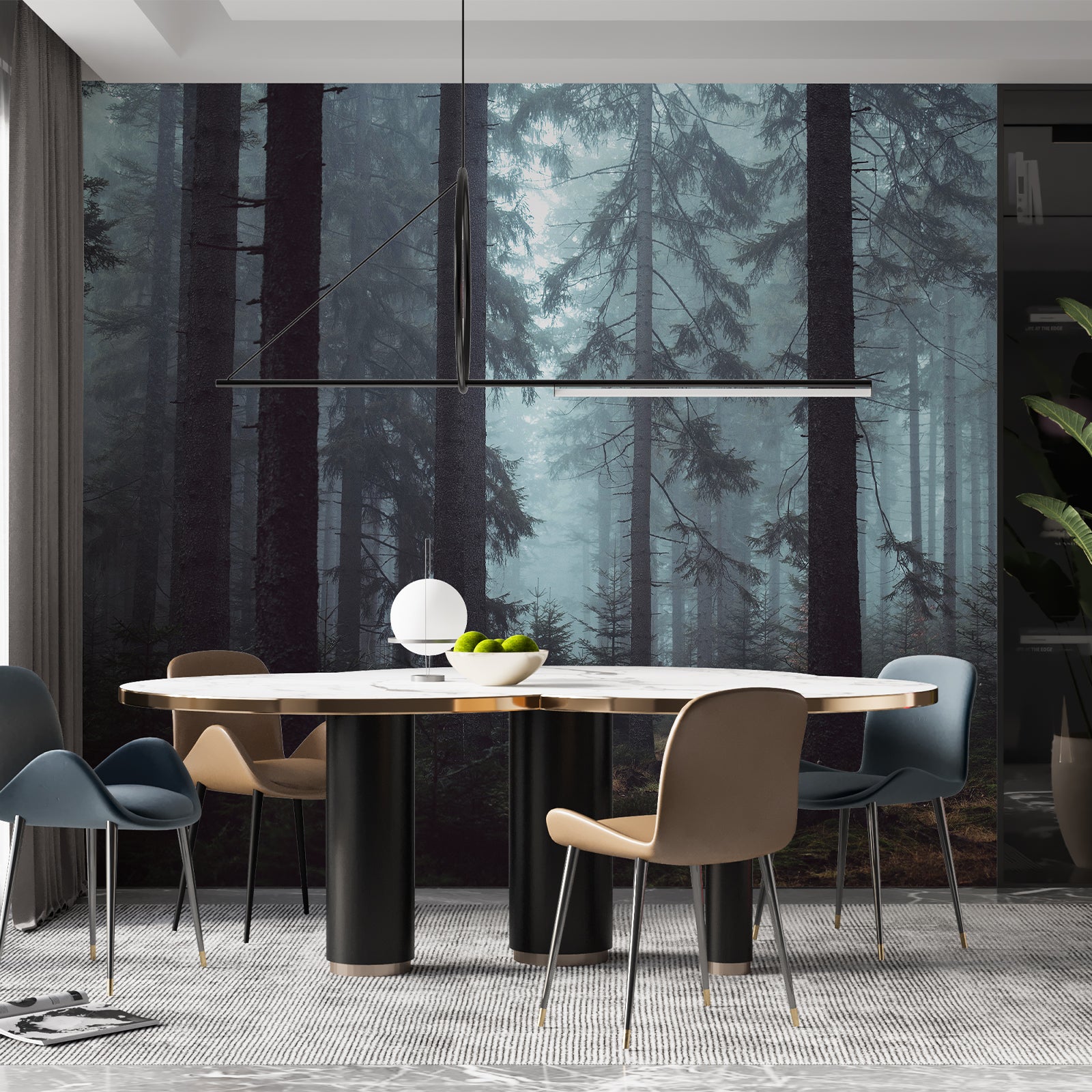 Misty Forest Peel and Stick Wall Mural