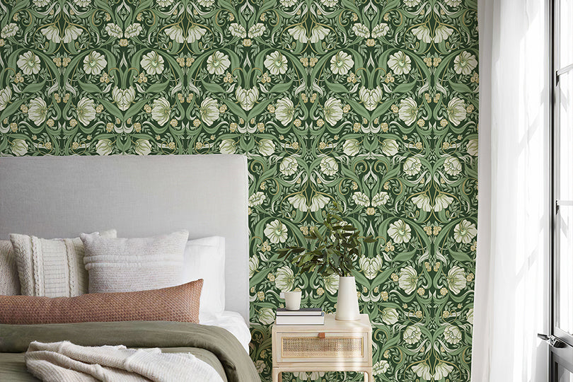 Vintage Floral Peel and Stick Wallpaper