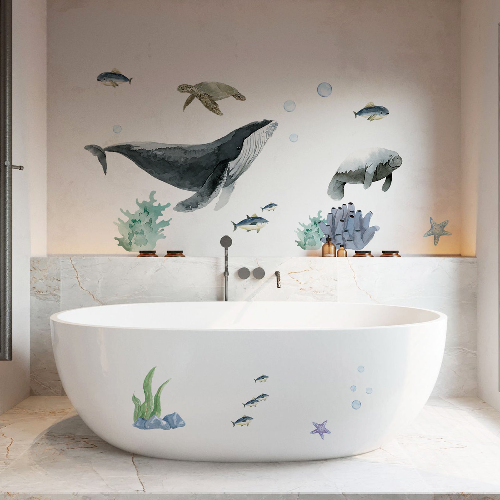 Marine Animals Peel and Stick Wall Decal
