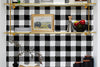 White and Black Picnic Plaid Wallpaper