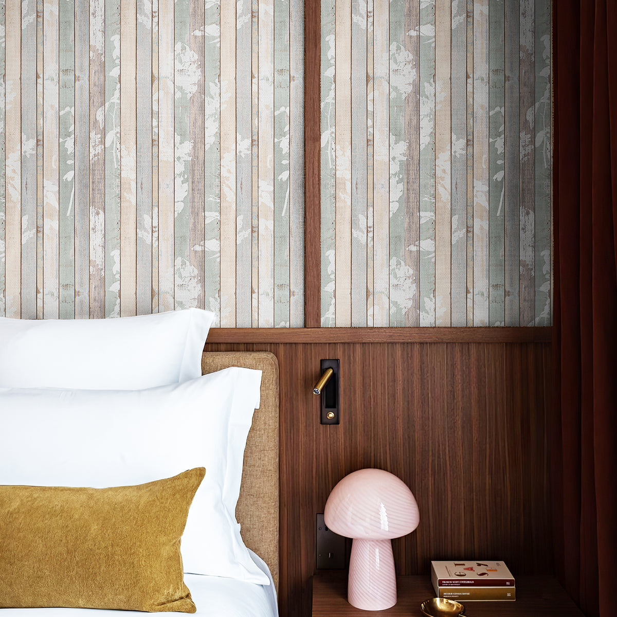Wabi Sabi Distressed Stripe Peel and Stick Wallpaper