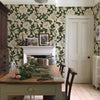 Green Floral Line Botanical Peel and Stick Wallpaper