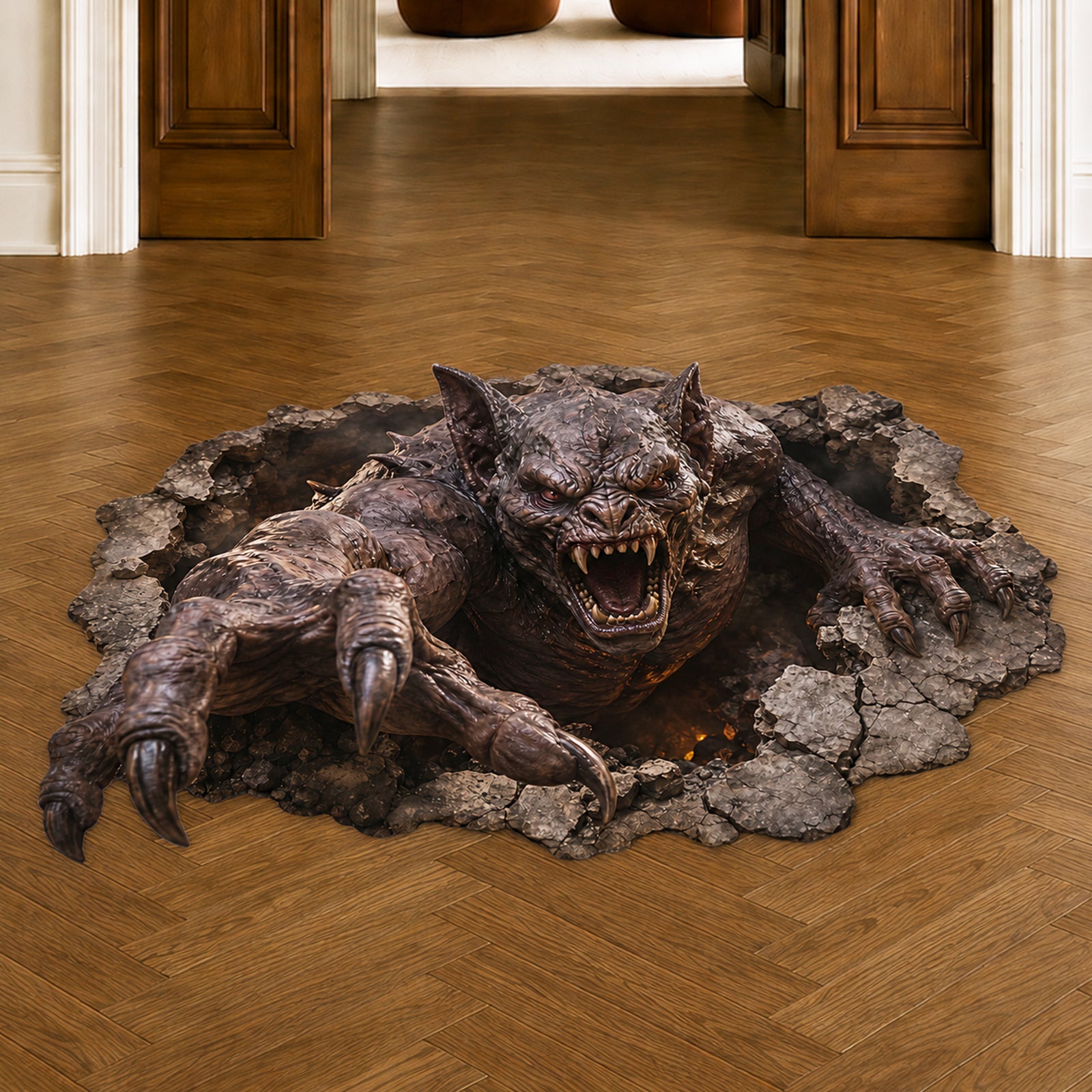 Halloween decorations Hellspawn Breakout Peel and Stick Floor Decal