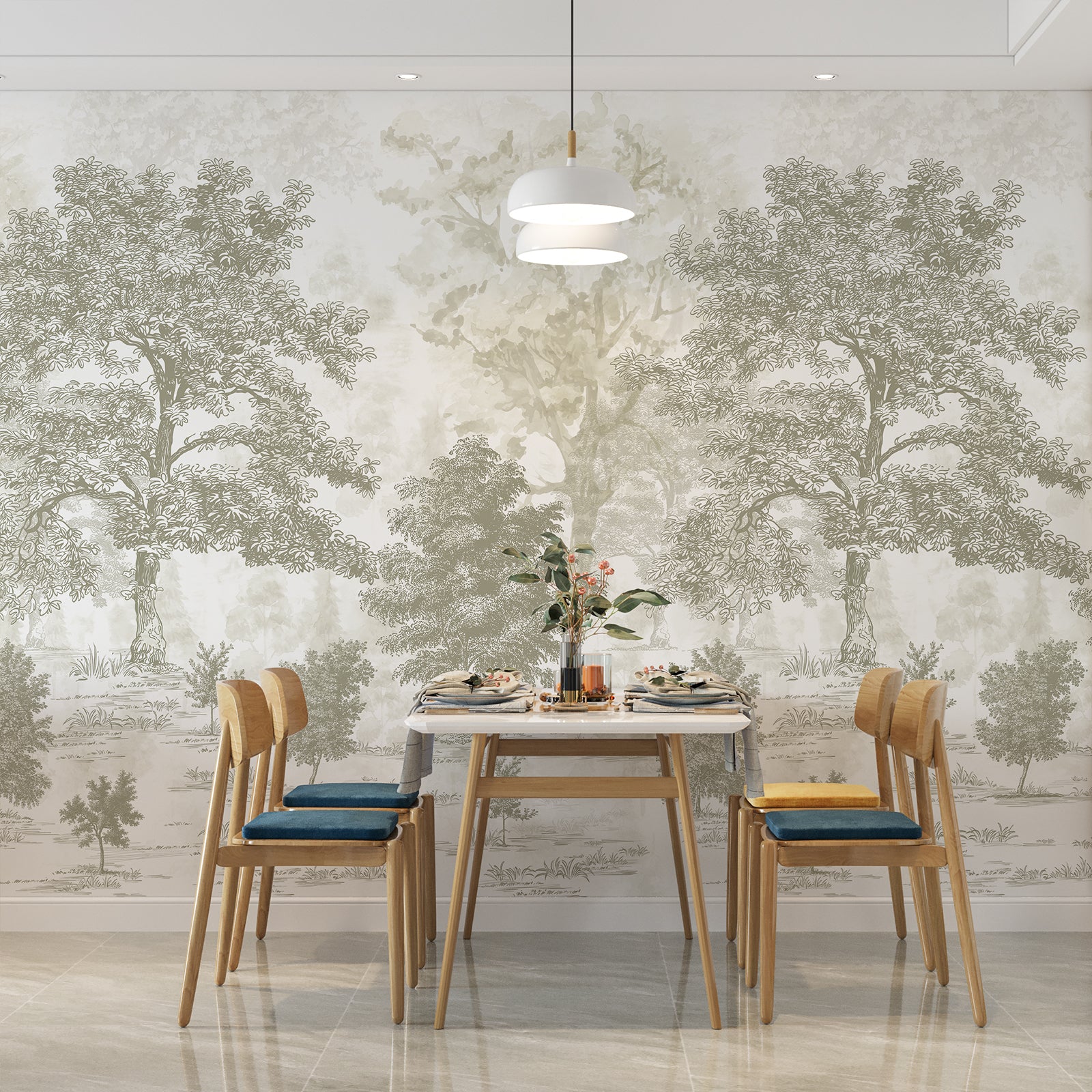 Vintage Forest Peel and Stick Wall Mural