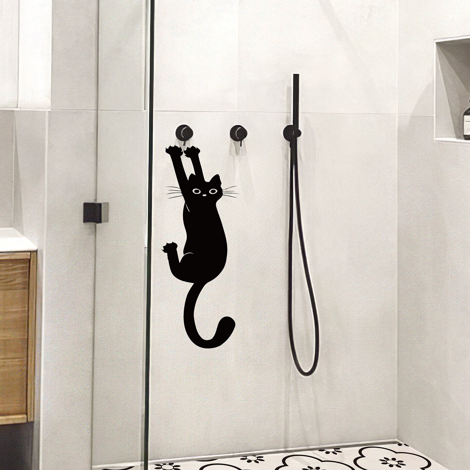 Mischievous Black Cat Peel and Stick Wall Decal