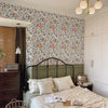 Green and Pink Wildflower Wallpaper
