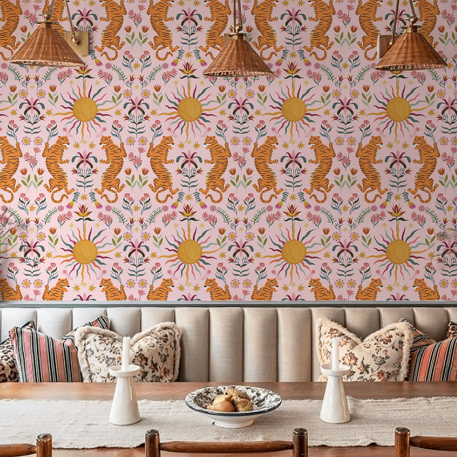 Wild & Playful Tiger Wallpaper