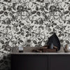Black Rose Butterfly Peel and Stick Wallpaper