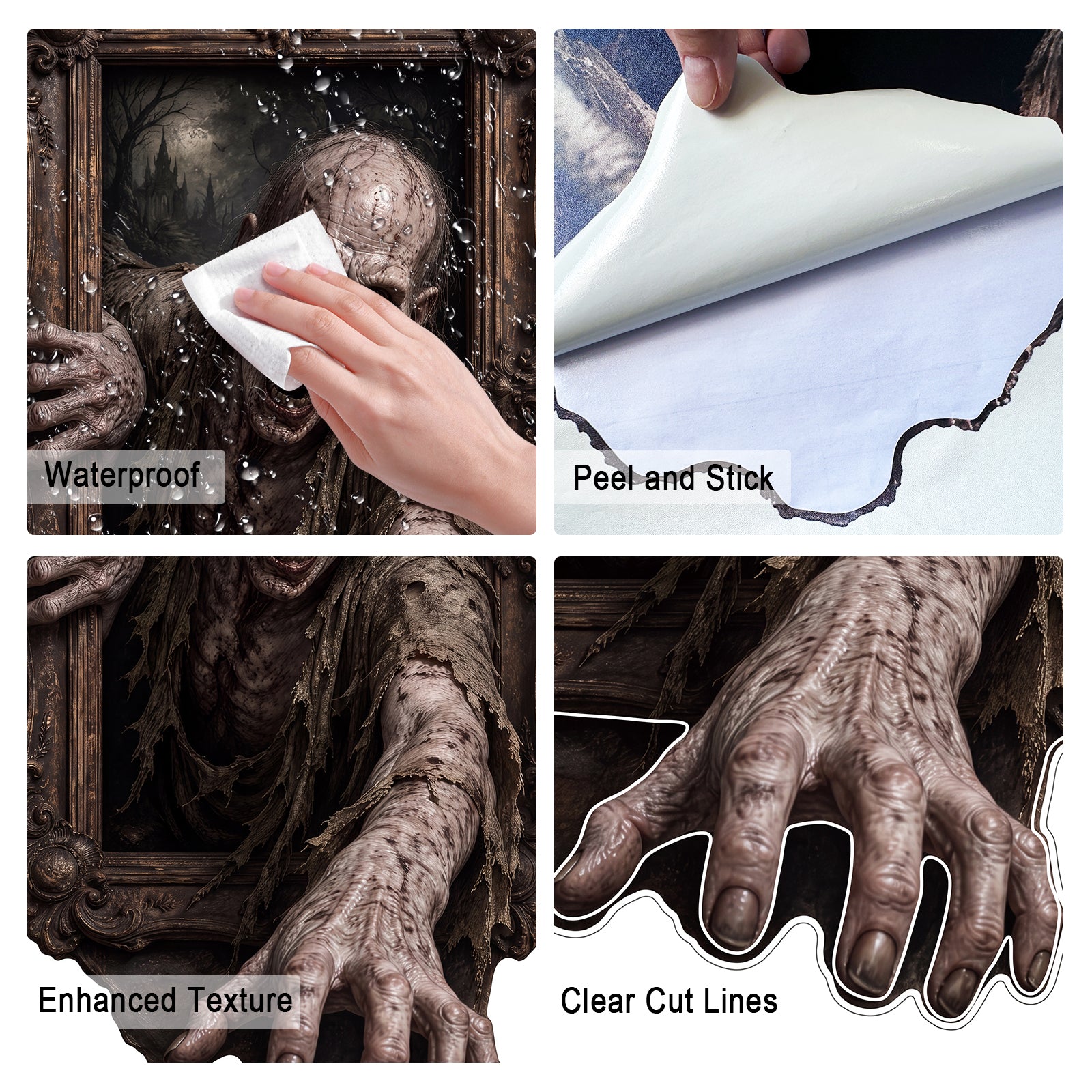Halloween decorations Haunted Frame Peel and Stick Wall Decal Wall Painting