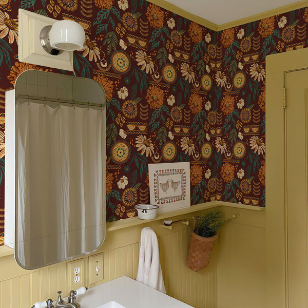 Boho Sun Flora Tapete