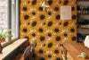 Sunflower Floral Peel and Stick Wallpaper