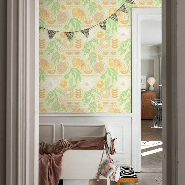 Boho Sun Flora Tapete