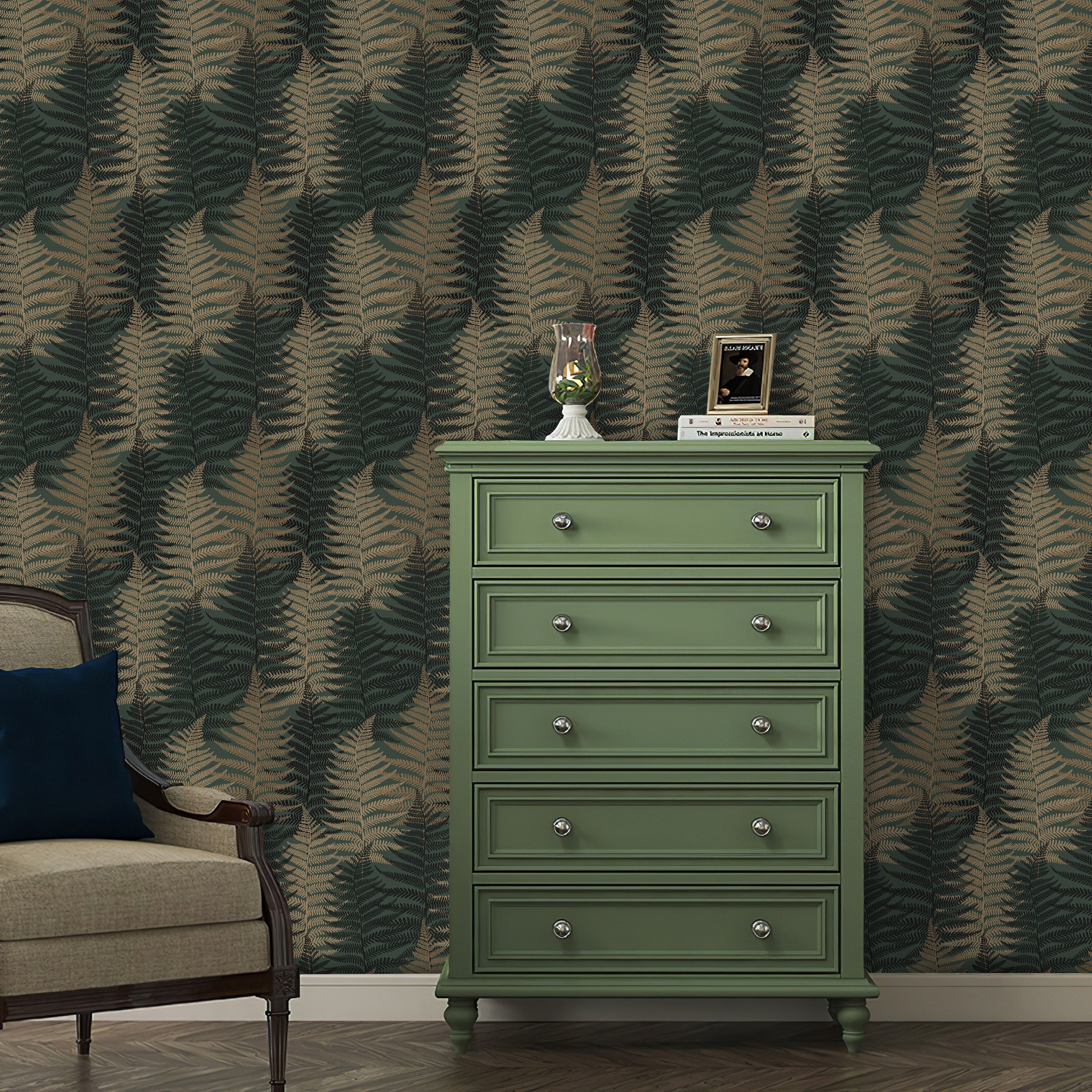 Fern Leaf Botanical Peel and Stick Wallpaper