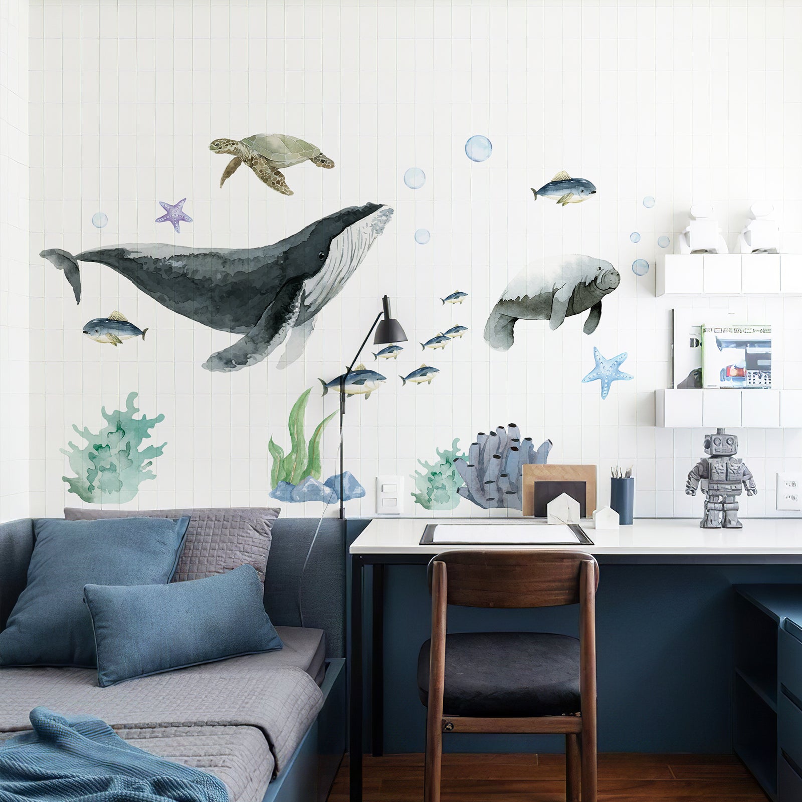 Marine Animals Peel and Stick Wall Decal
