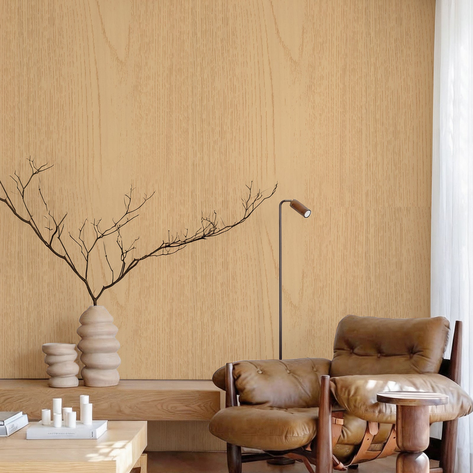 Muti-Color Wood Grain Peel and Stick Wallpaper