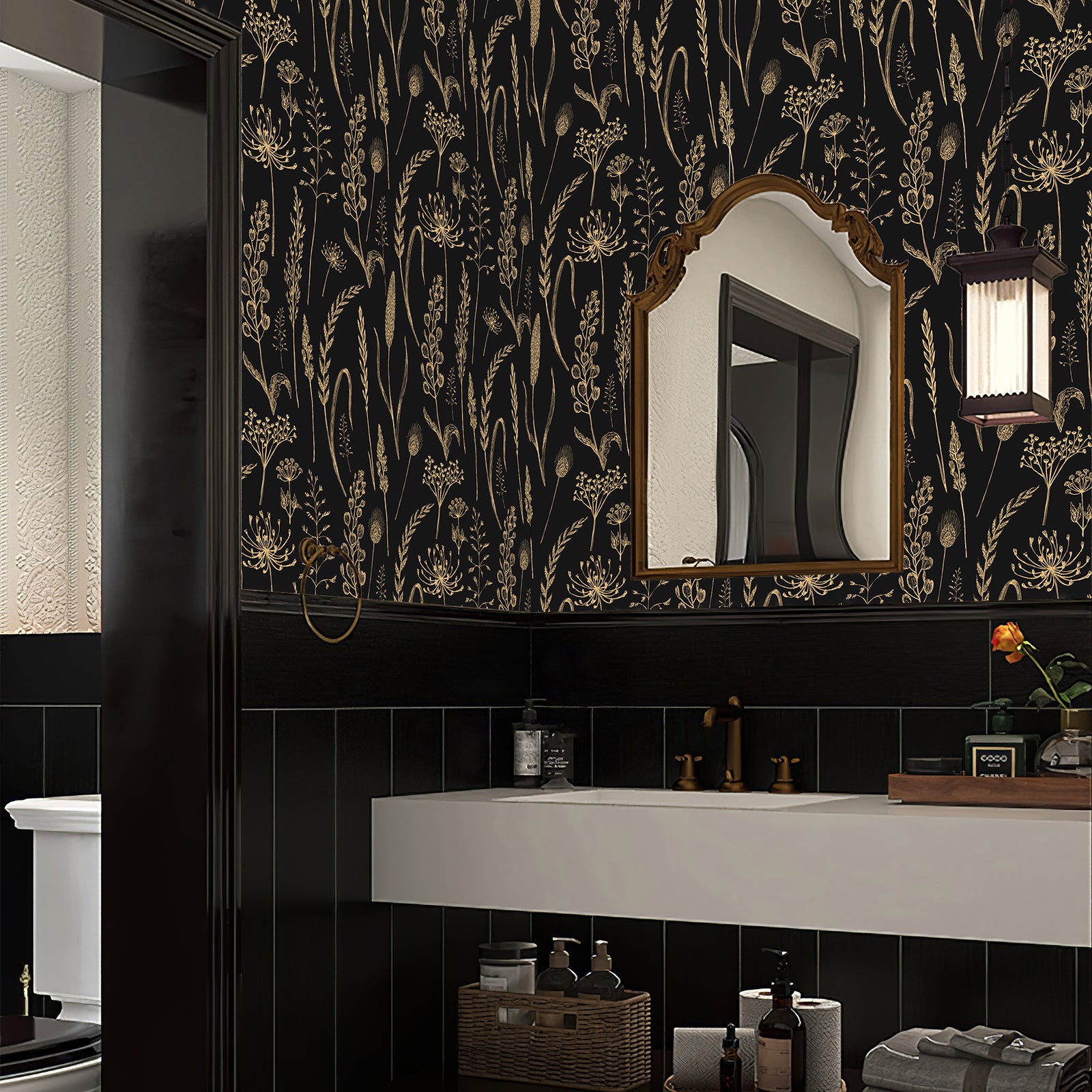 Farmhouse Botanical Wheat Meadow Peel and Stick Wallpaper