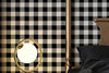 White and Black Picnic Plaid Wallpaper