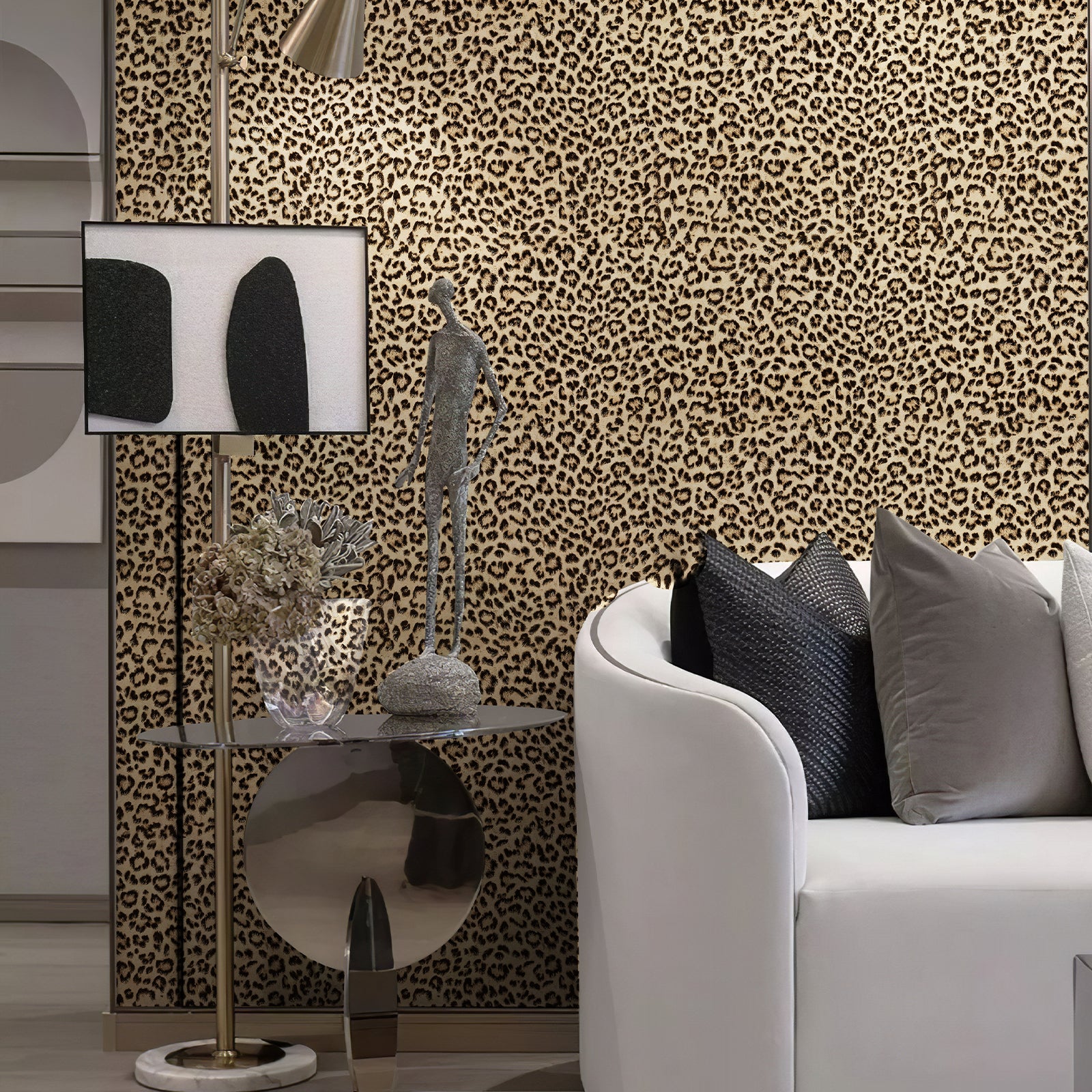 JIFFDIFF Leopard Print Peel and Stick Wallpaper