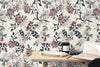 Pink Flowers Waterproof Removable Wallpaper