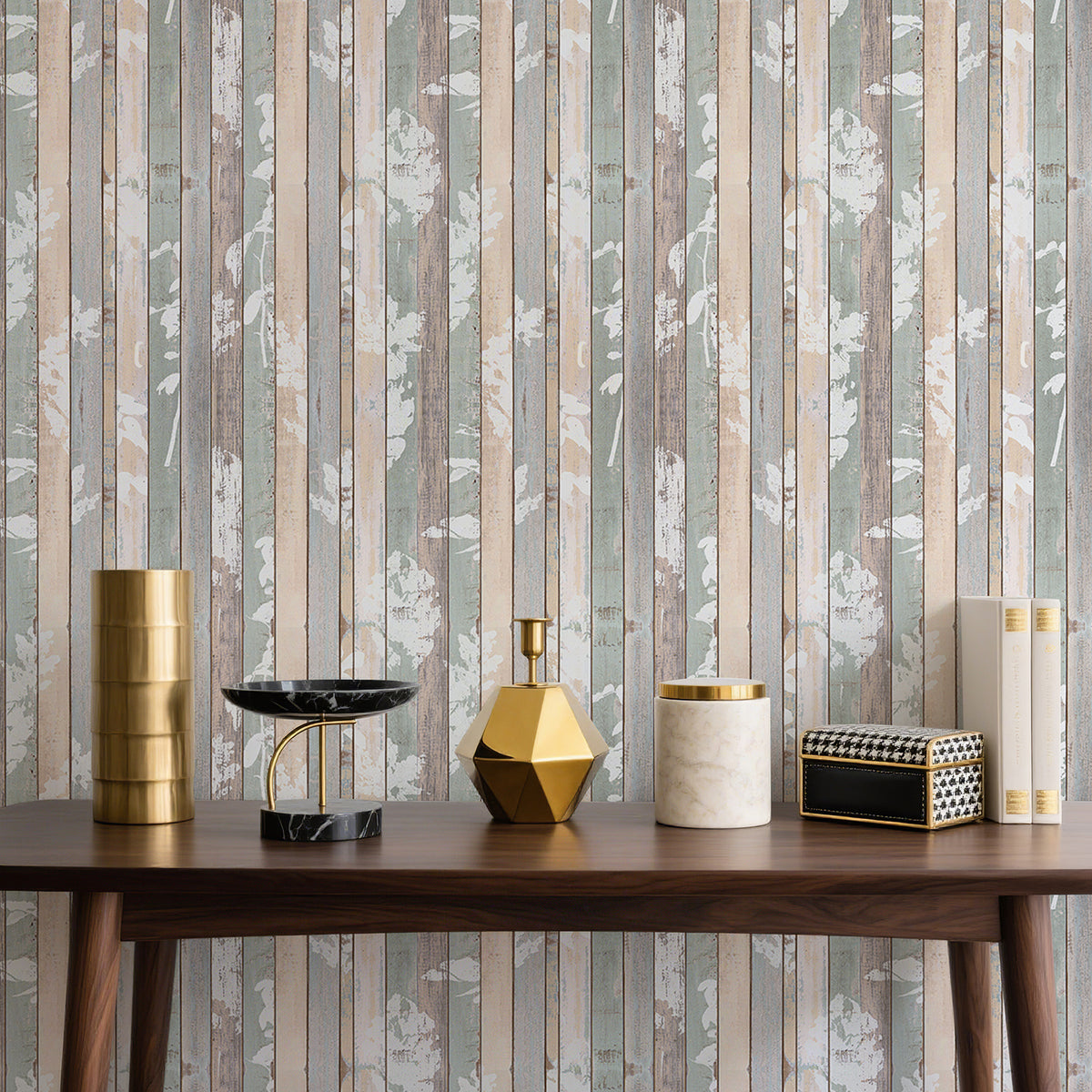 Wabi Sabi Distressed Stripe Peel and Stick Wallpaper