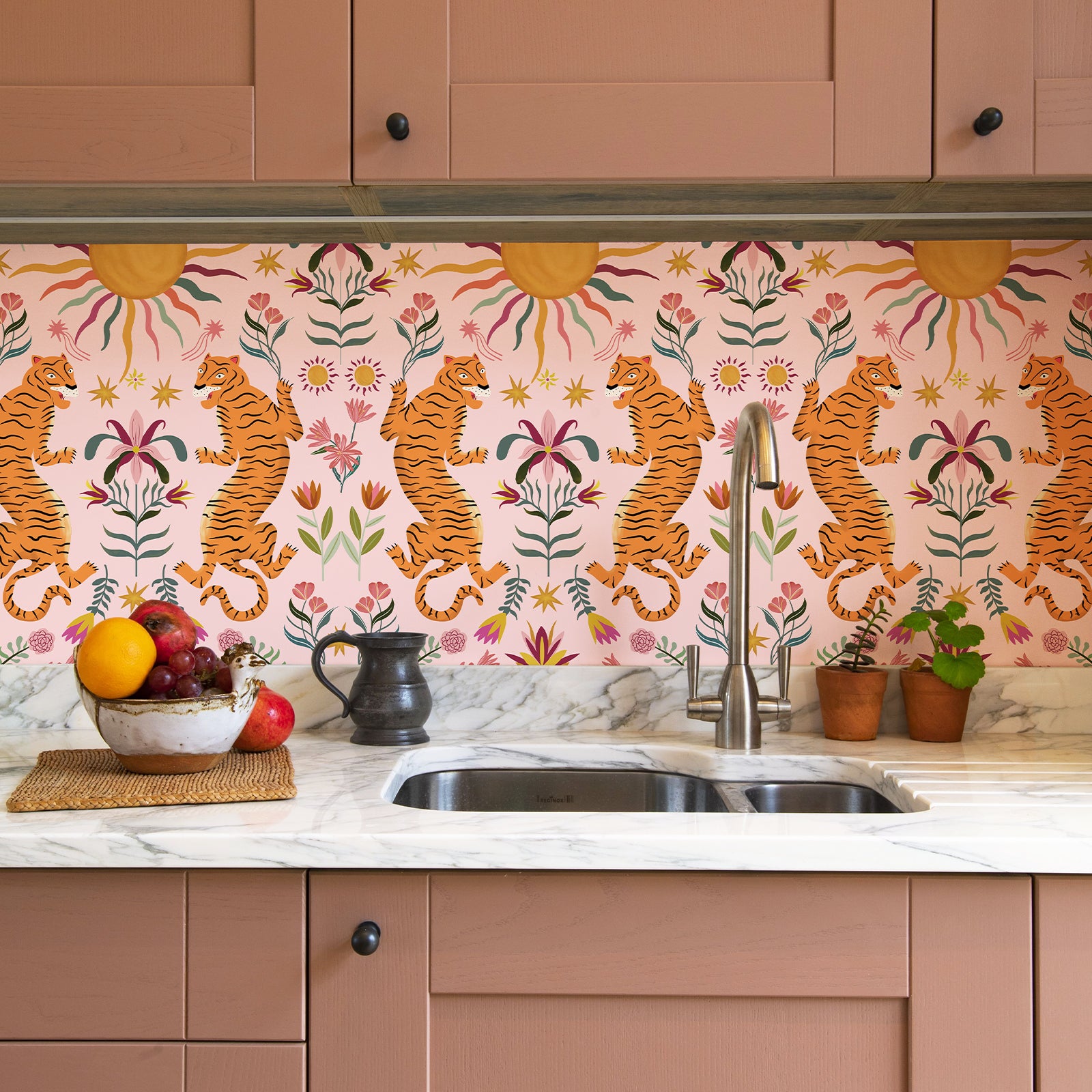 Wild & Playful Tiger Wallpaper