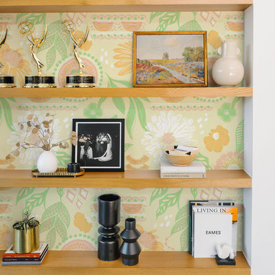 Boho Sun Floral Wallpaper