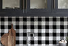 White and Black Picnic Plaid Wallpaper