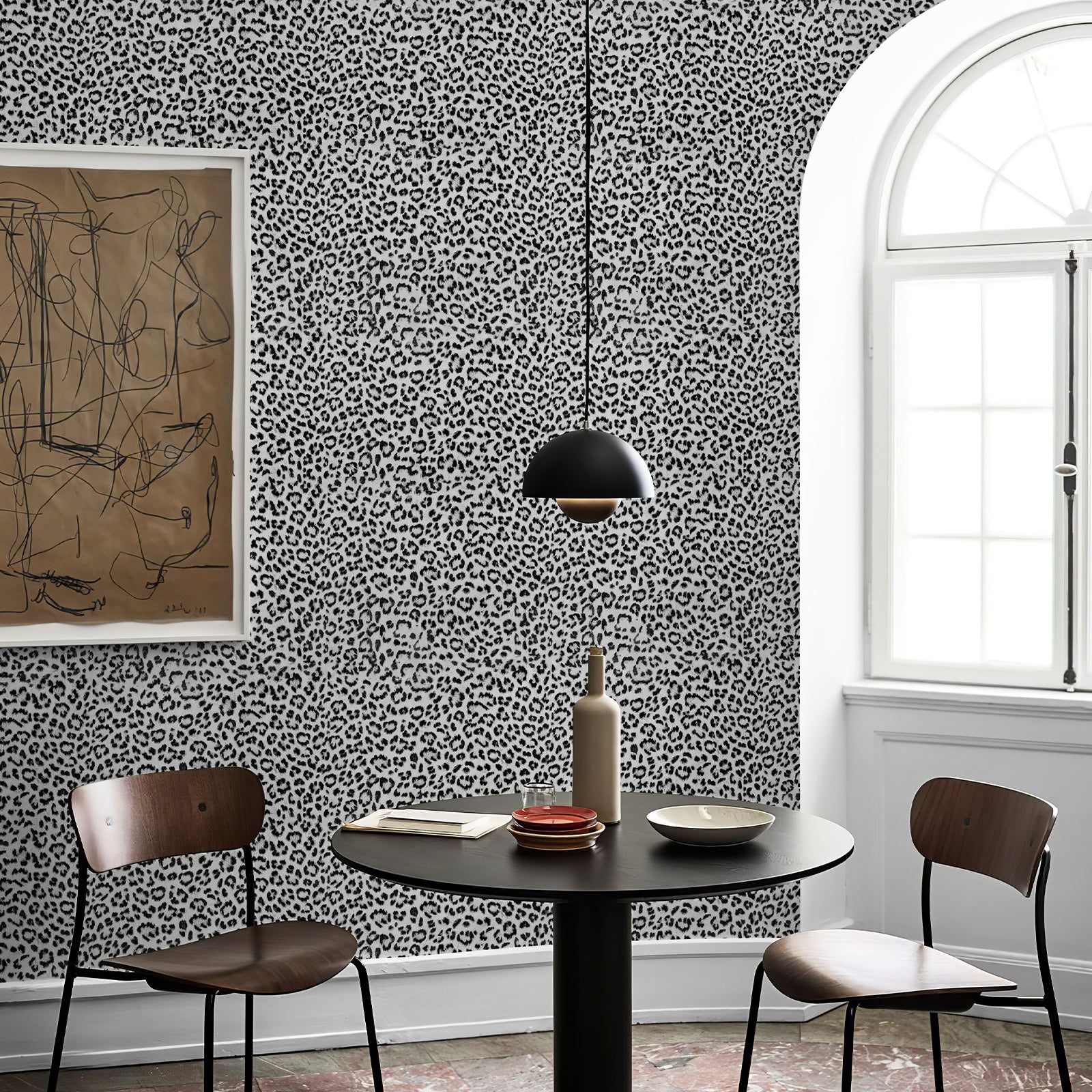 JIFFDIFF Leopard Print Peel and Stick Wallpaper