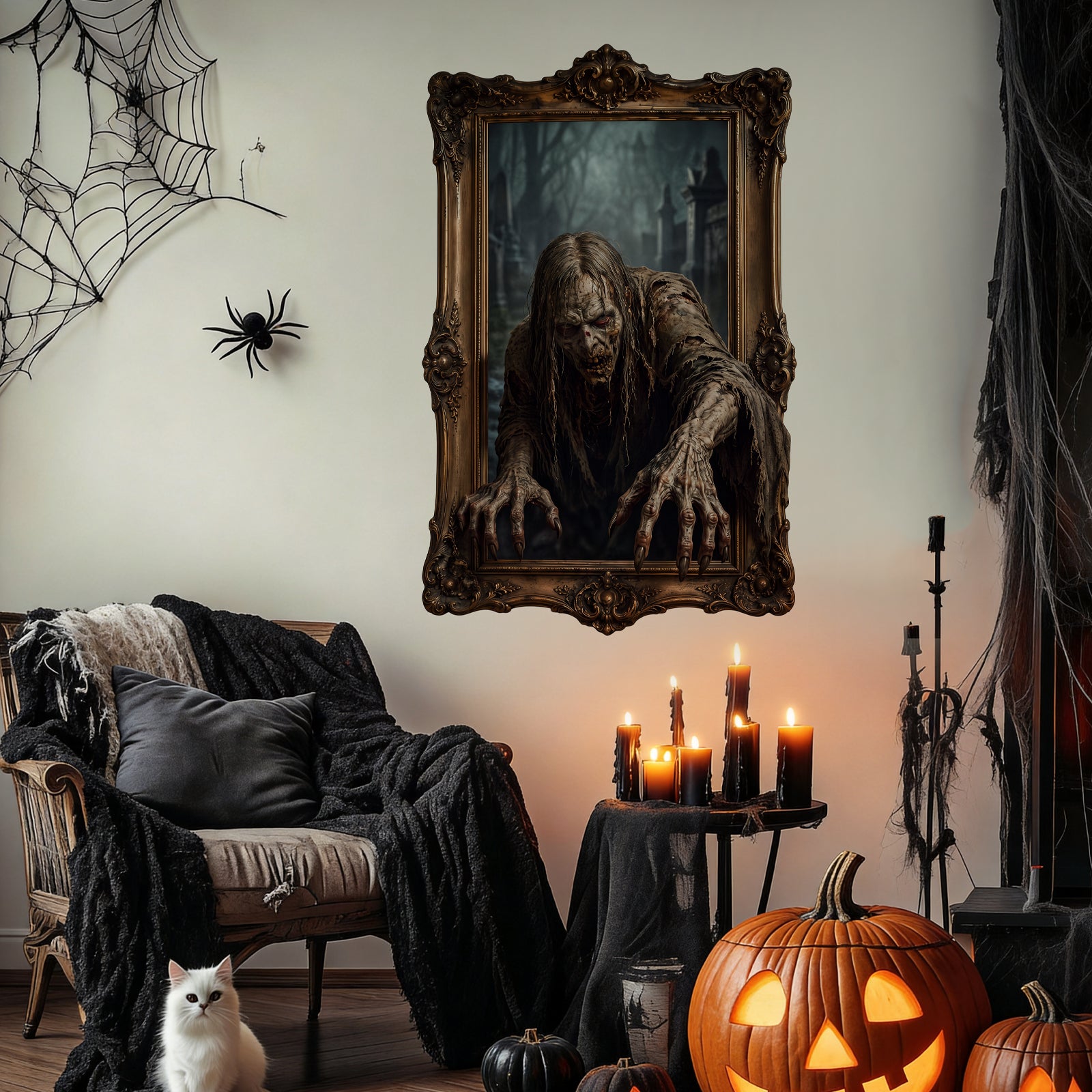 Halloween decorations Haunted Portrait Peel and Stick Wall Decal Wall Painting