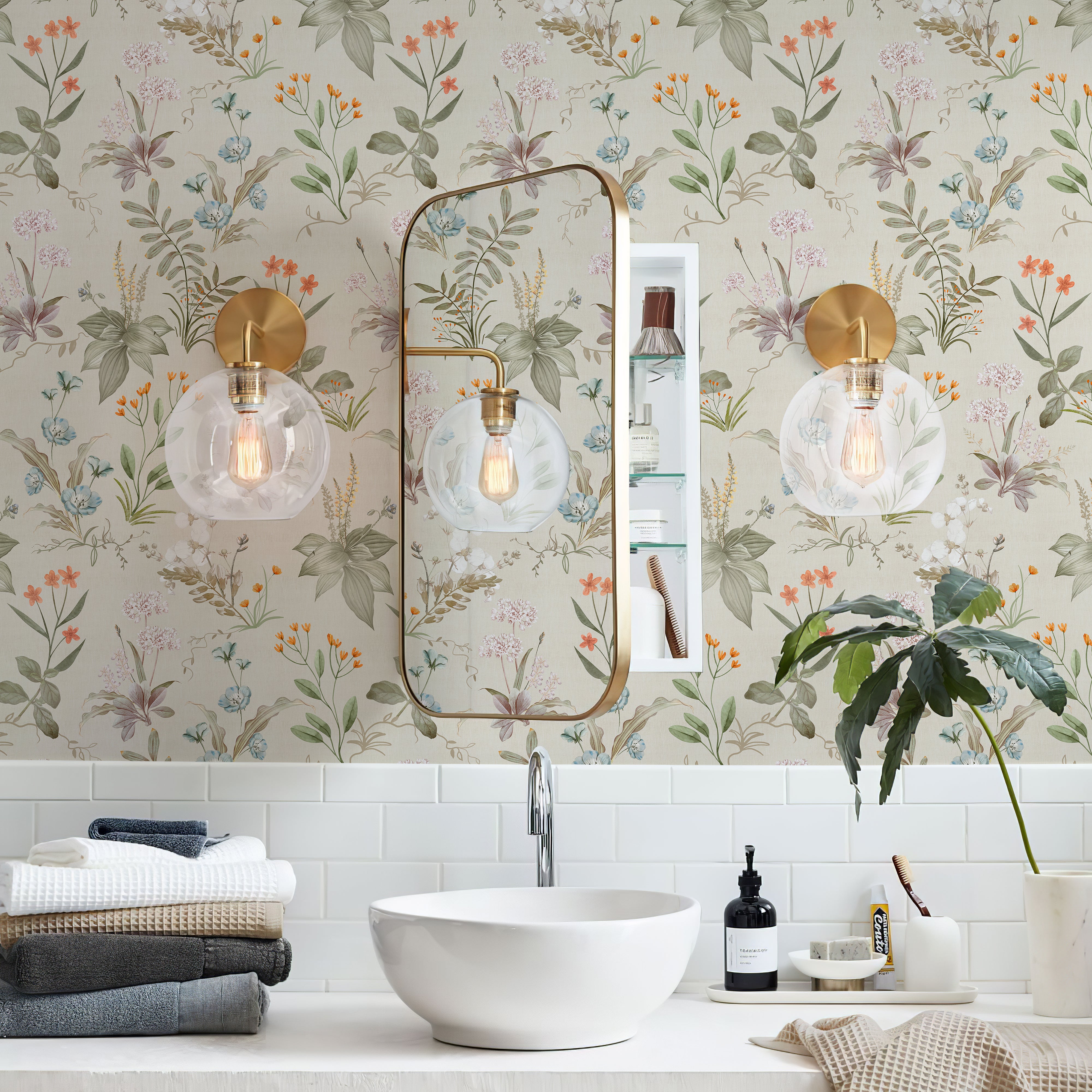 Wildflowers Botanical Wallpaper