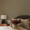 Hexagon Weave Rattan Wallpaper