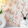 Soft Pink Cute Floral Peel and Stick Waterproof Wallpaper