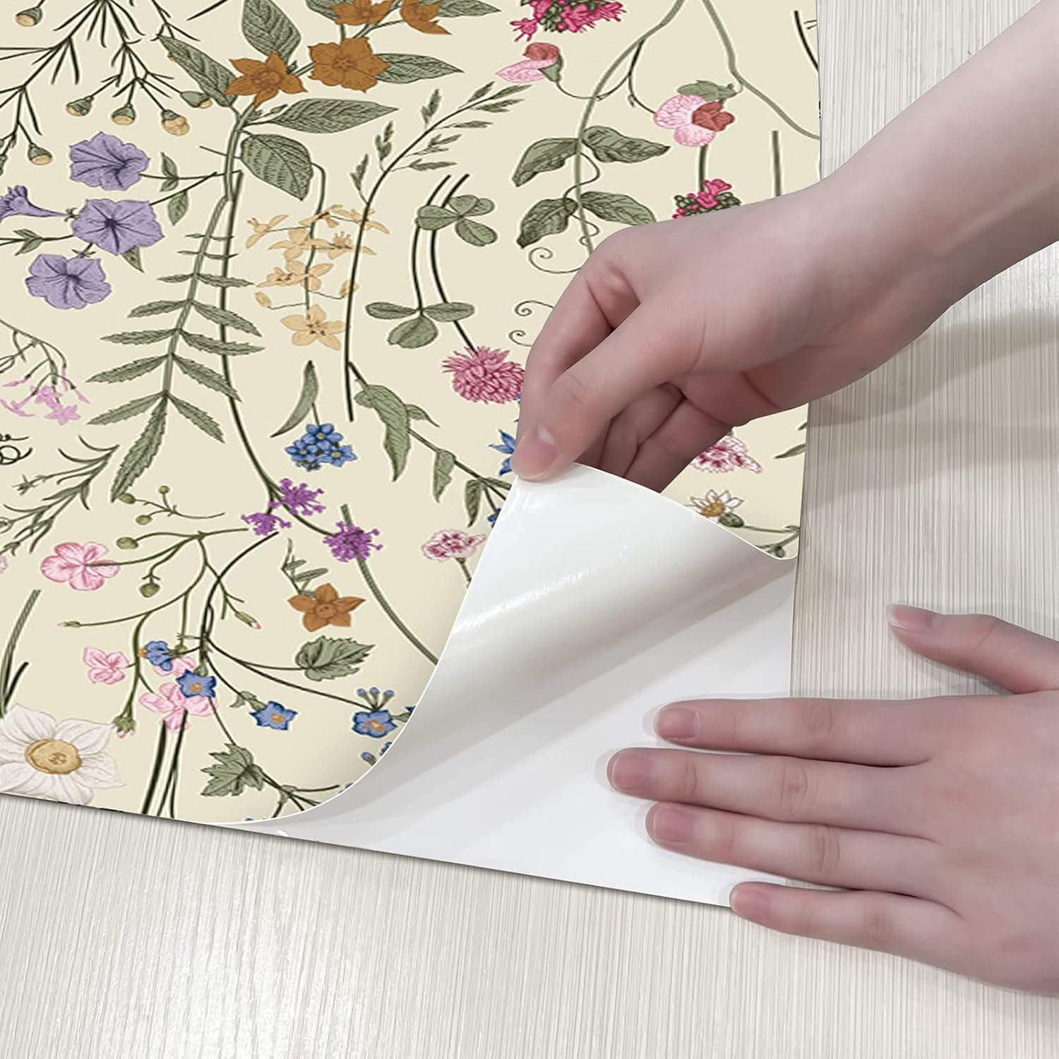 JiffDiff Floral Self-Adhesive Wallpaper