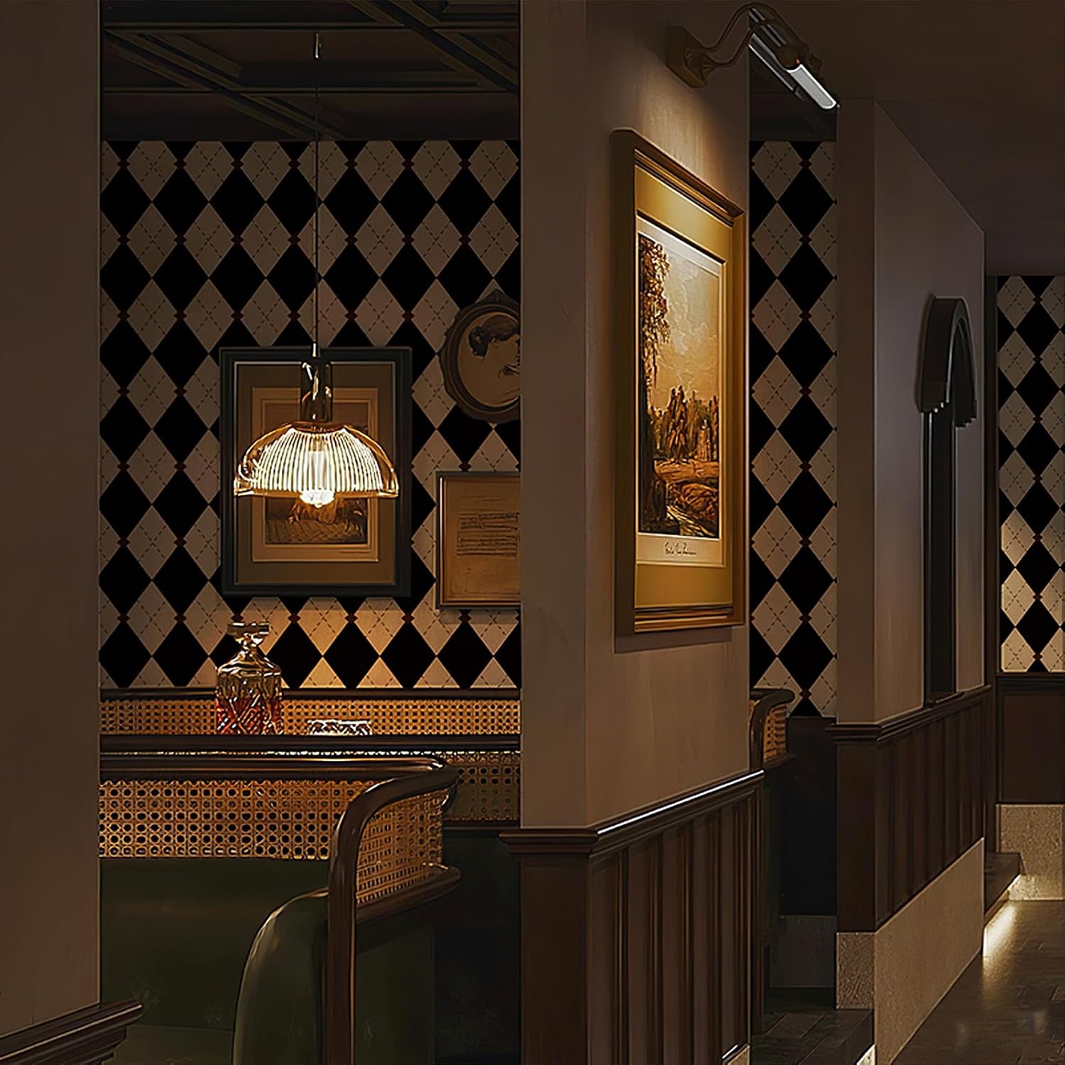 Retro Plaid Self-Adhesive Wallpaper