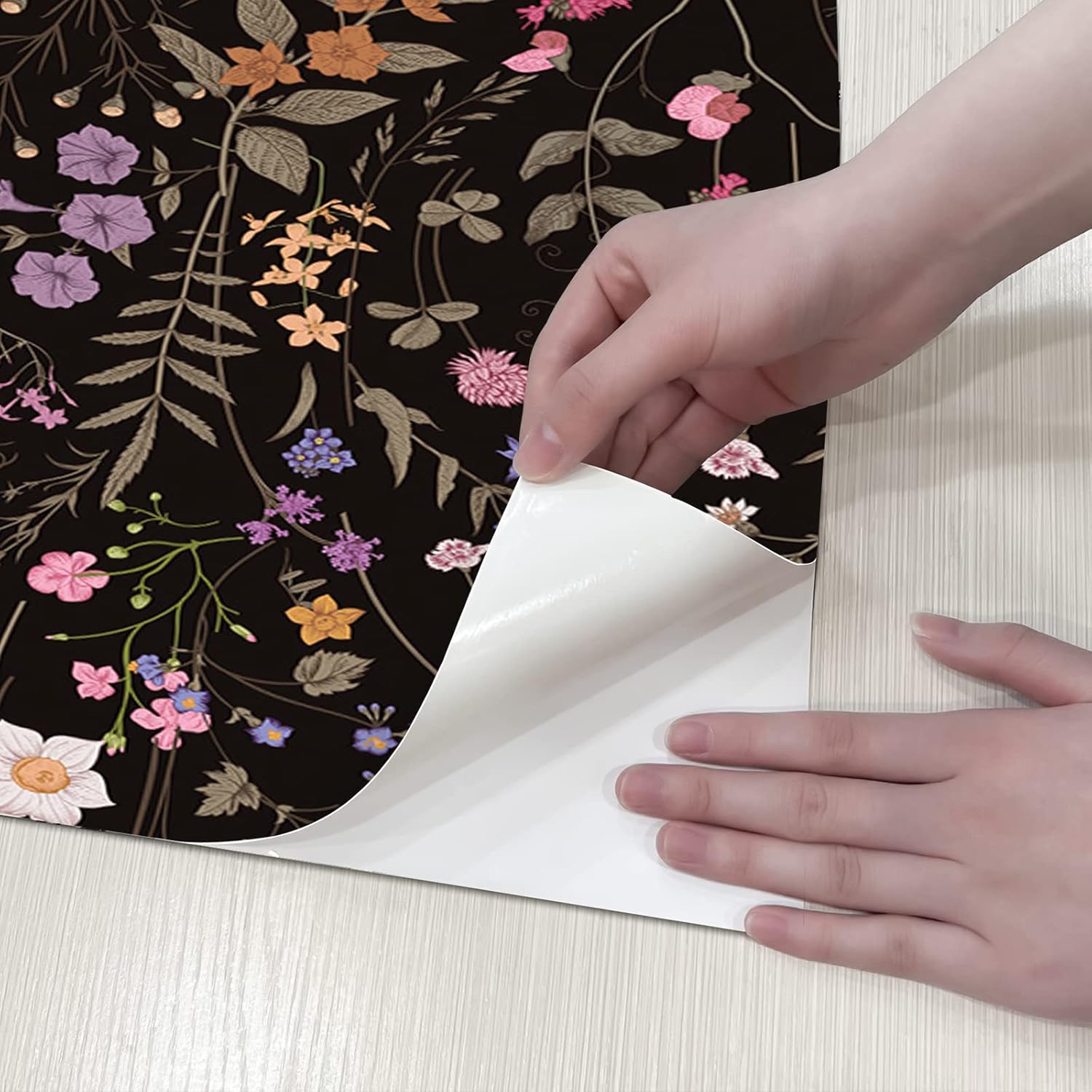 JiffDiff Floral Self-Adhesive Wallpaper