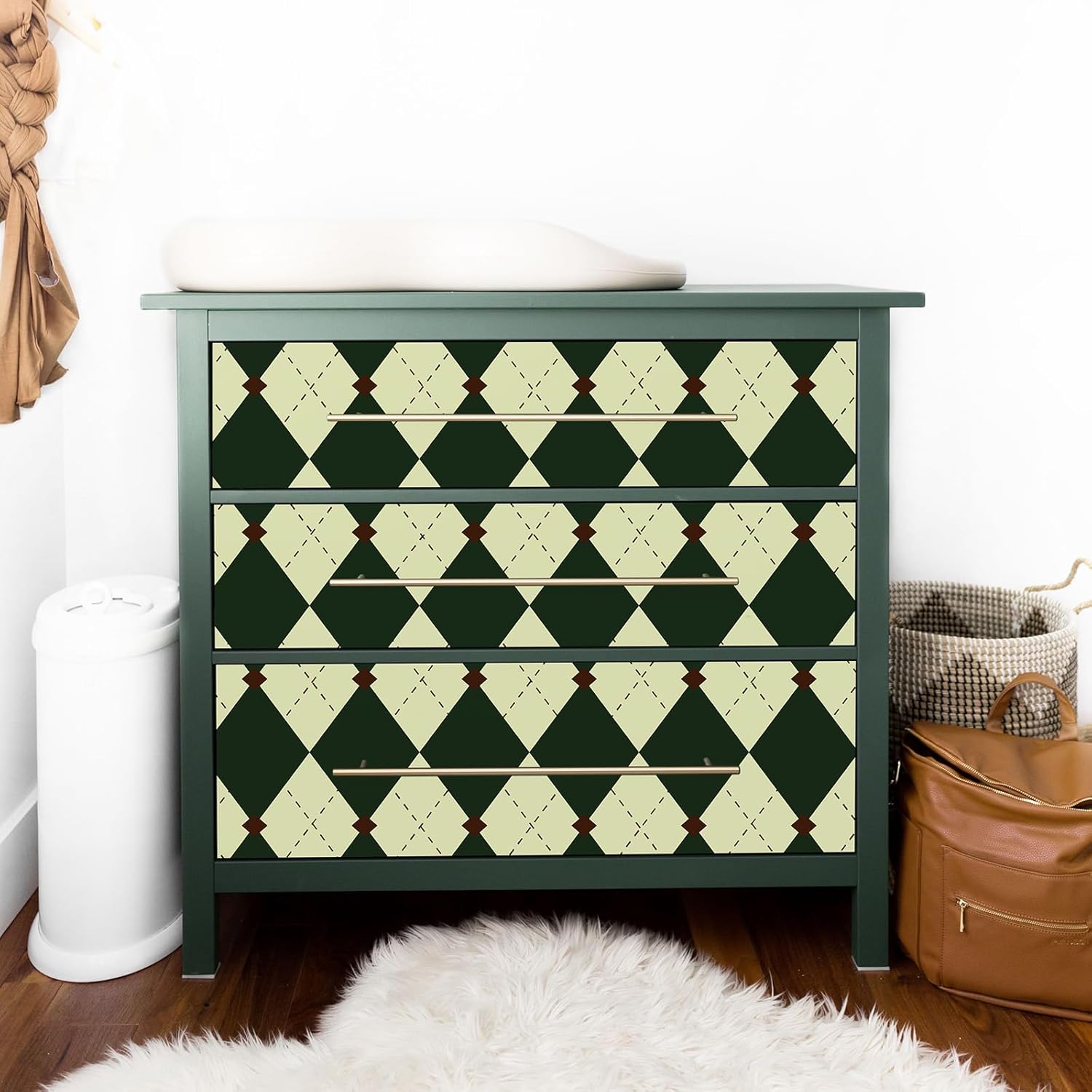 Retro Plaid Self-Adhesive Wallpaper