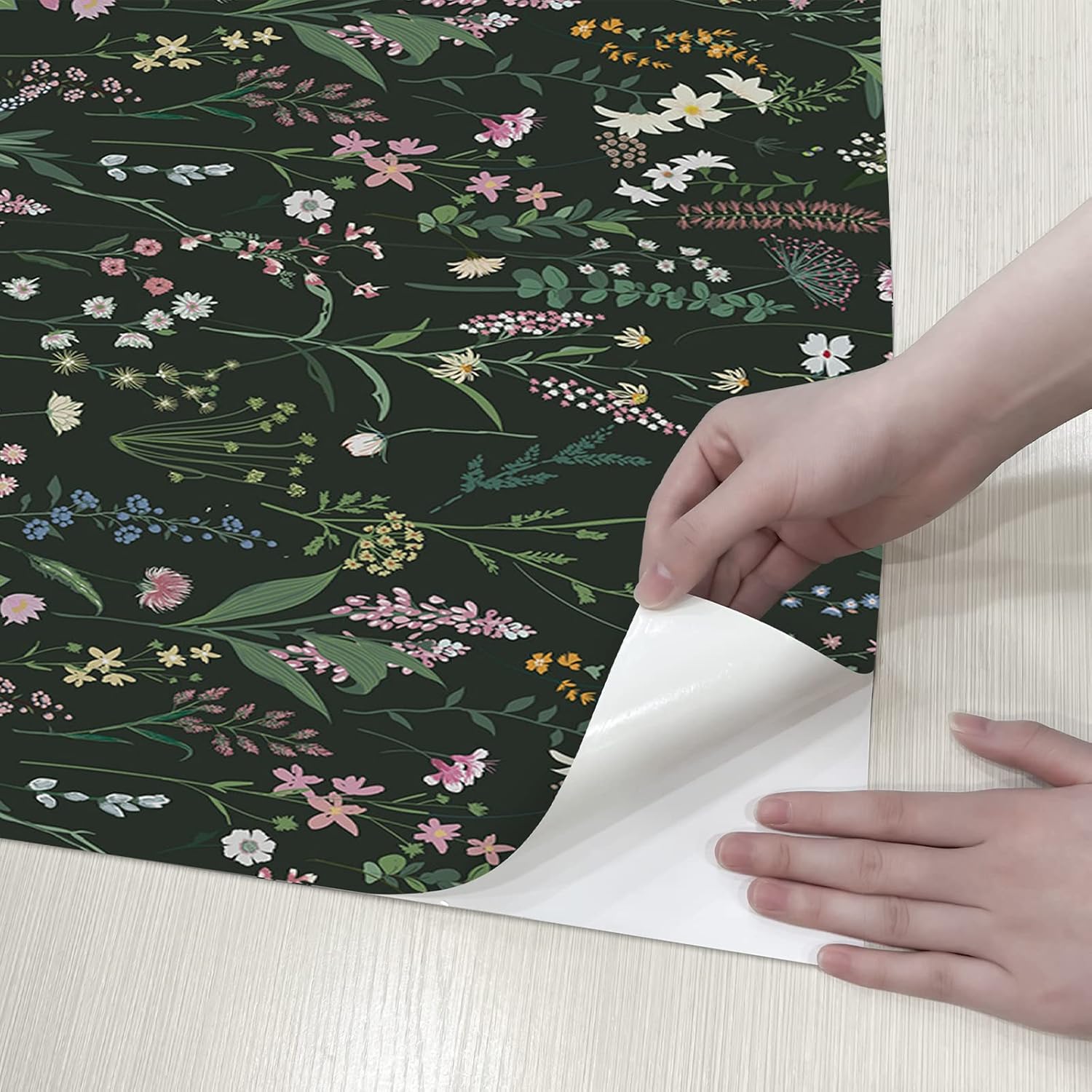 JiffDiff Floral Self-Adhesive Wallpaper