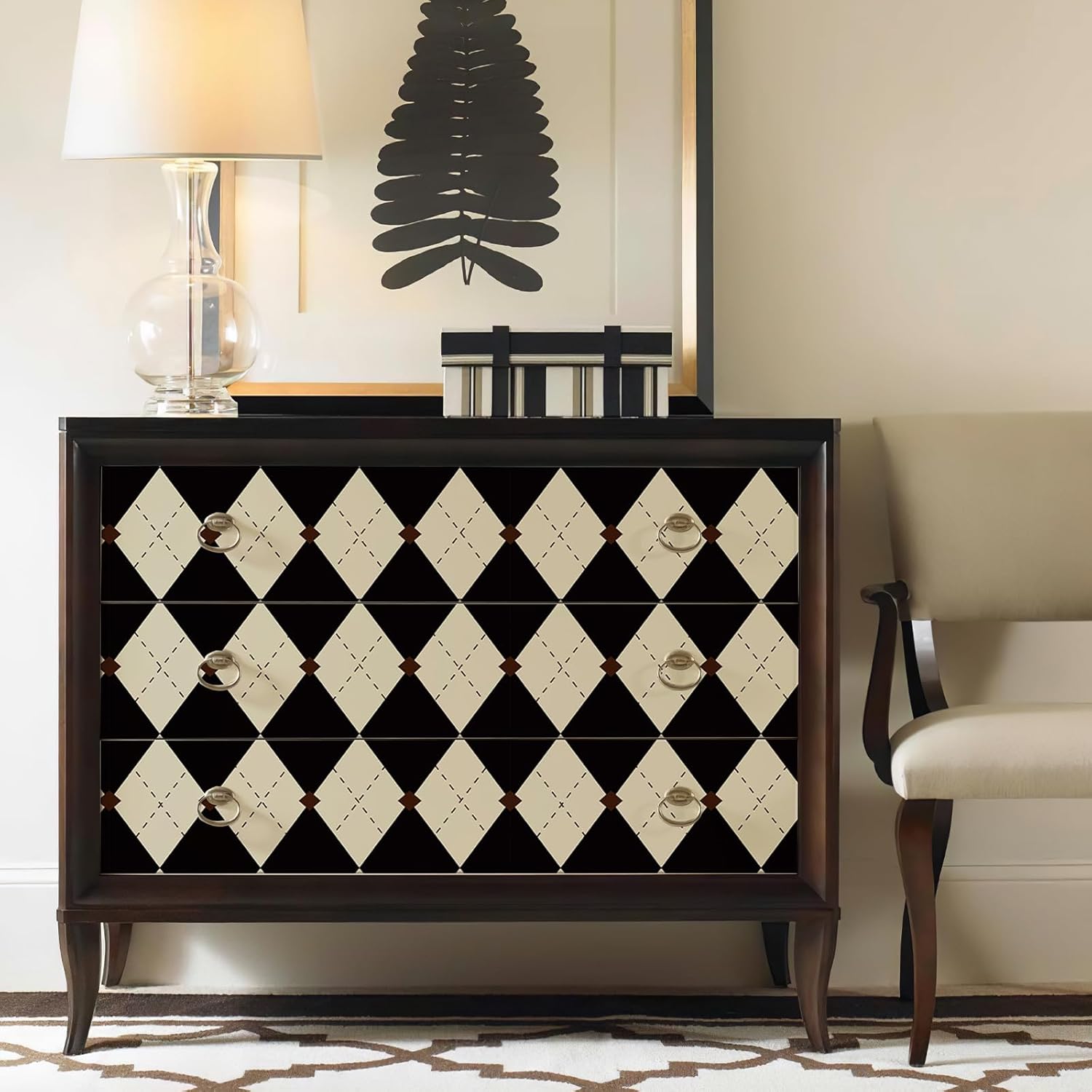 Retro Plaid Self-Adhesive Wallpaper