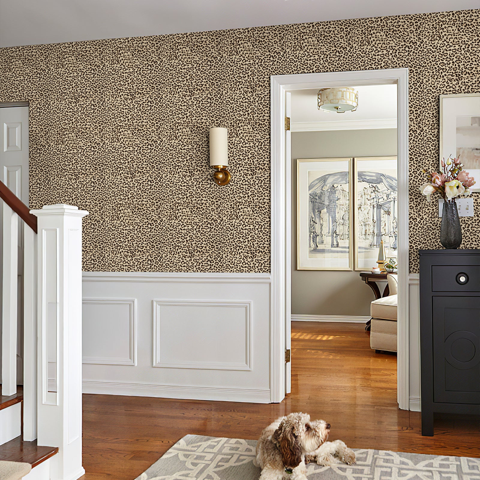 JIFFDIFF Leopard Print Peel and Stick Wallpaper