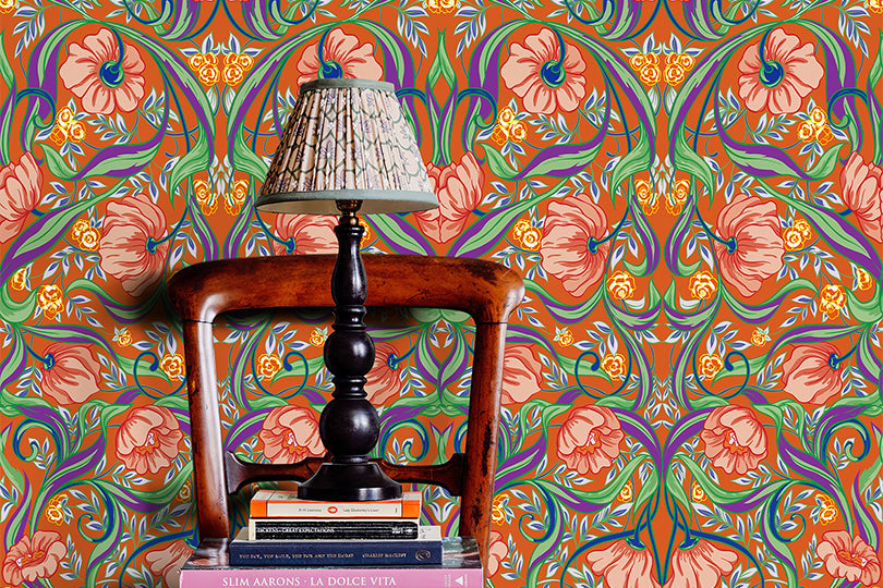 Vintage Floral Peel and Stick Wallpaper