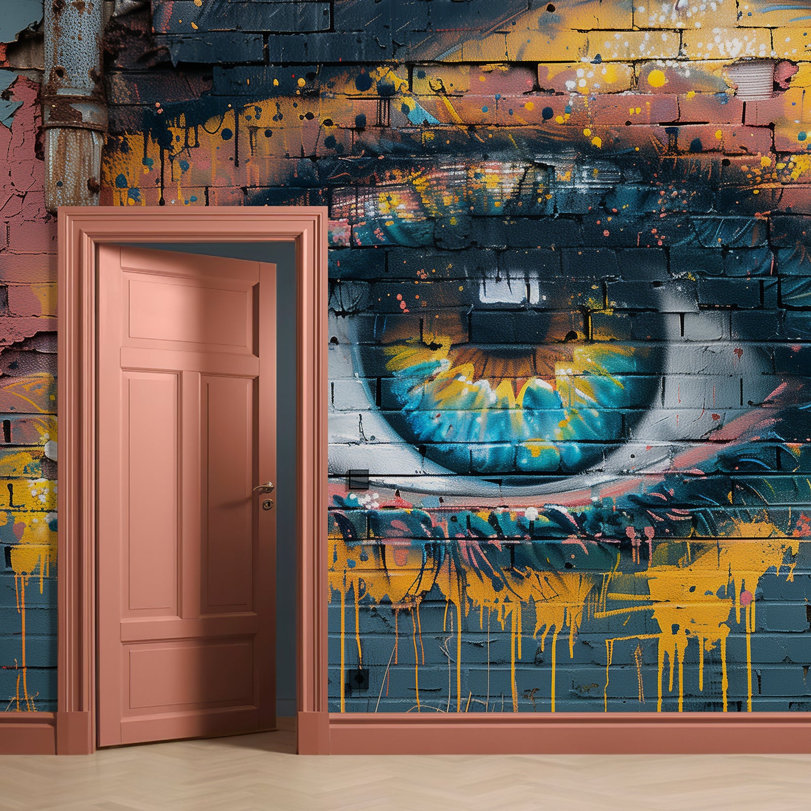 Abstract Eye Peel and Stick Wall Mural