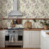 Purple Lilac Floral Vintage Peel and Stick Wallpaper