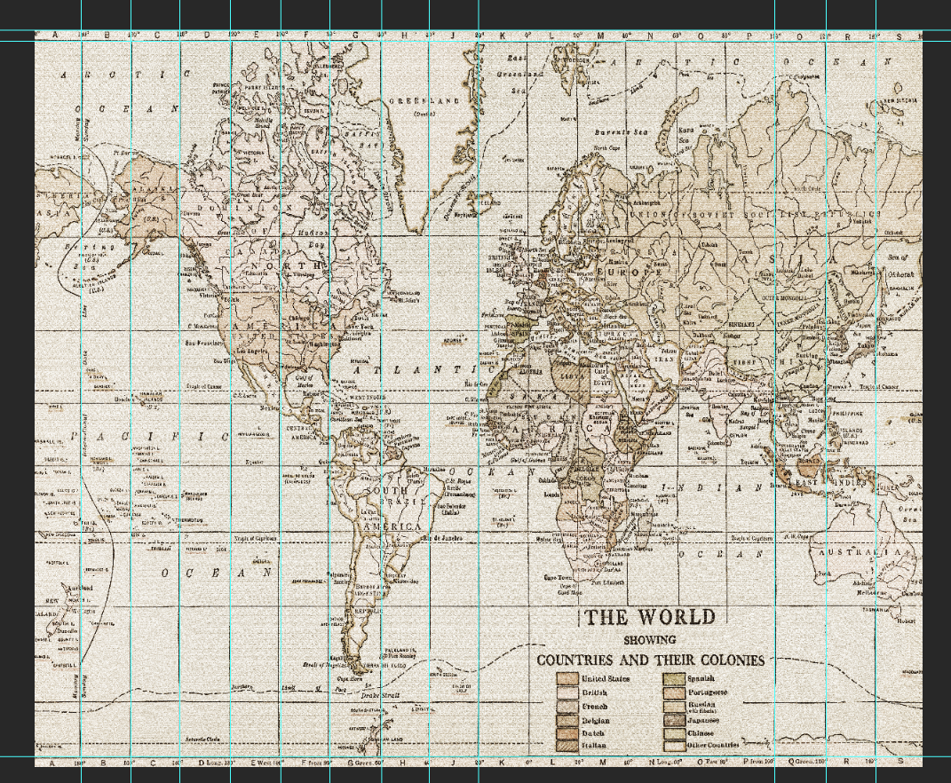 Map Vintage Peel and Stick Wall Mural