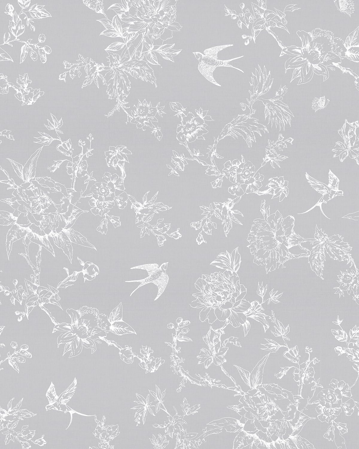 Retro Floral and Bird Pattern Self-Adhesive Wallpaper