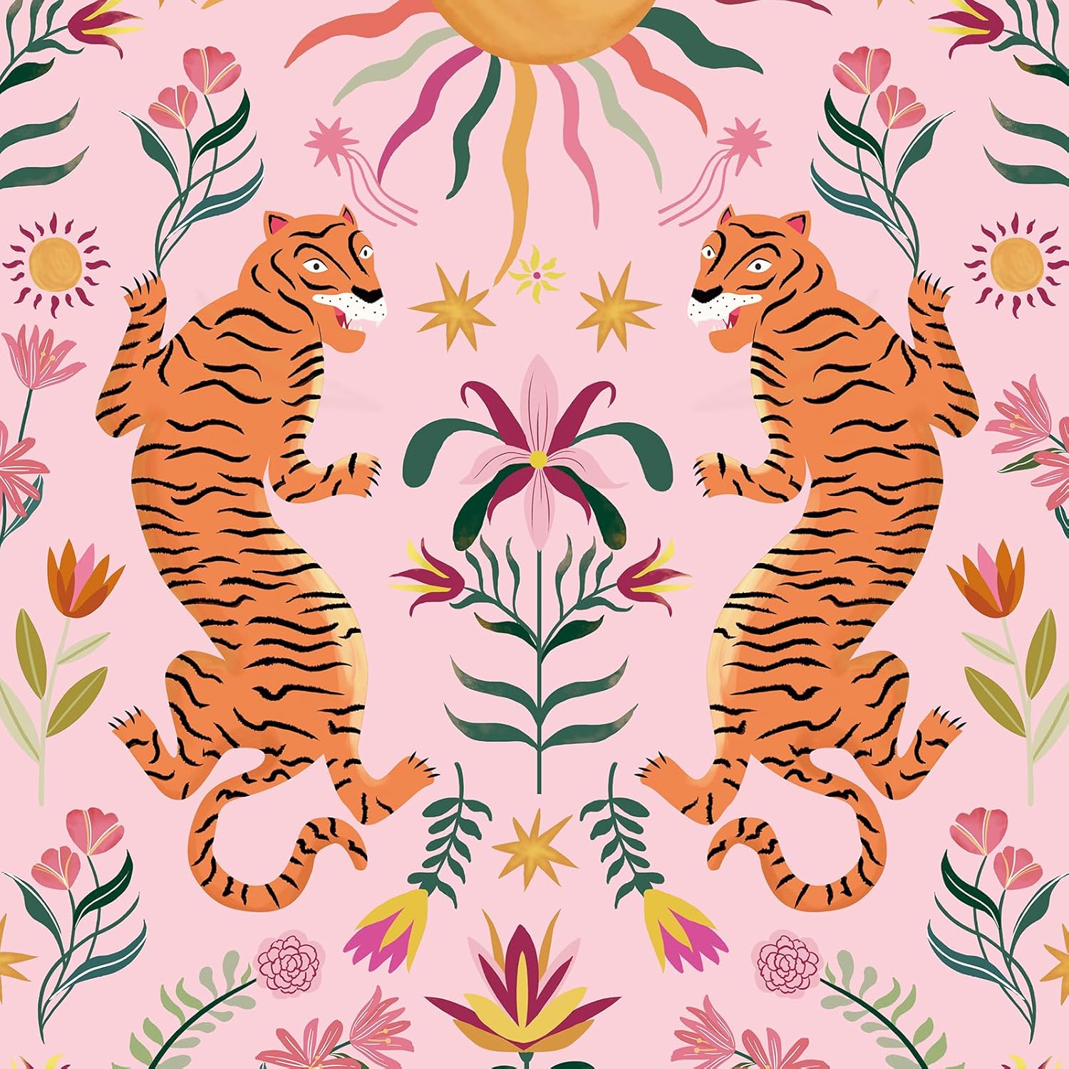 Tigger-Patterned Self-Adhesive Wallpaper