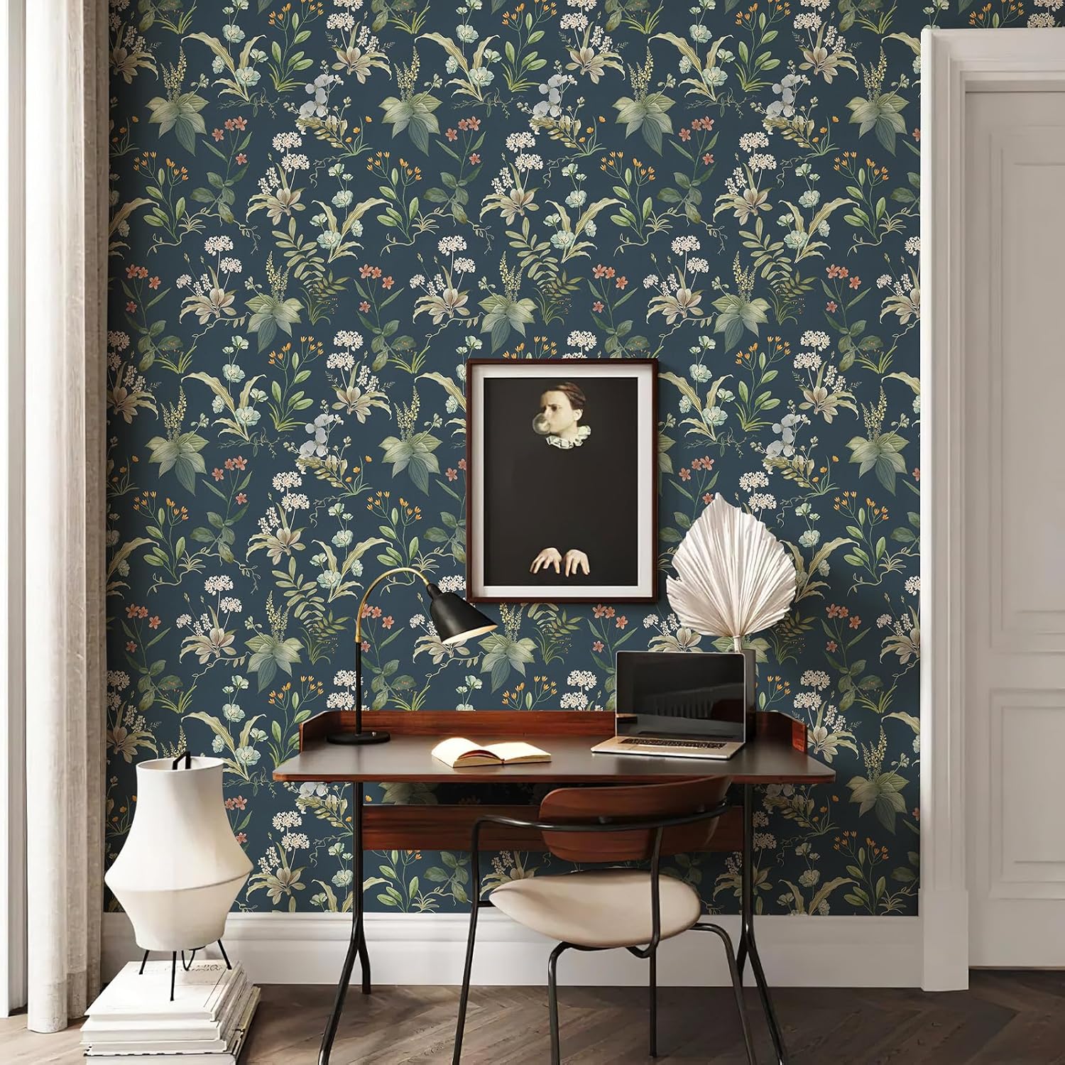 Beige Floral Contact Paper | Wildflower Botanical Pattern Wallpaper