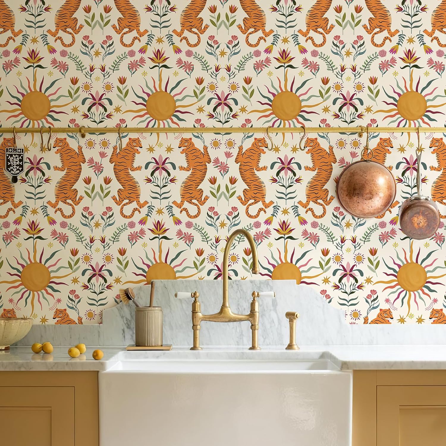 Tigger-Patterned Self-Adhesive Wallpaper